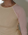 BASERANGE 25 Early Spring GENE Long Sleeve T-Shirt BAS-TOGNL-LW-SP25-HF HEN YELLOW/BUIO PINK